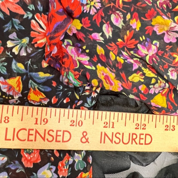 NWOT Anthropologie Floral Boho Sheer Ruffle Helene Tunic Dress Sz S Cottagecore - Picture 12 of 14